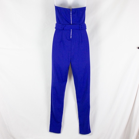 Haute Monde | Strapless Jumpsuit | Royal Blue | Small - Picture 2 of 9